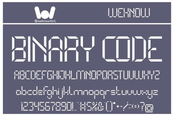Binary Code: A Sci-Fi Display Font for Modern Design