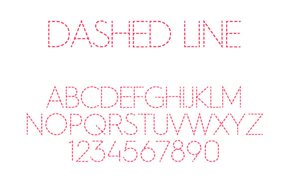 Dashed Line: A Unique Display Font for Modern Design
