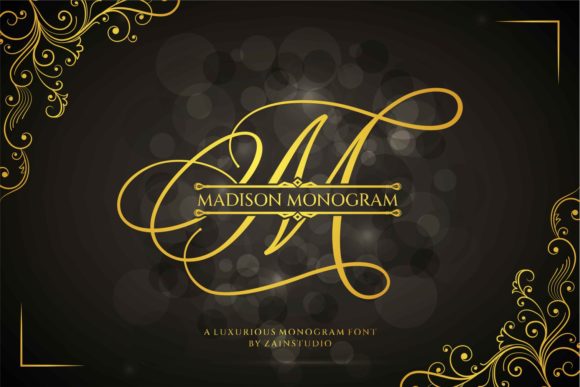 Madison Monogram: Elegant Calligraphy for Design