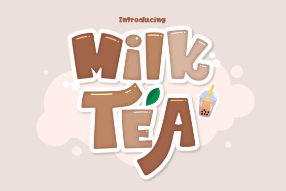 Milk Tea: A Playful Display Font for Creative Design